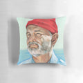 Pillow featuring the iconic Bill Murray character Steve Zissou from the cult classic film The Life Aquatic