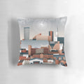 Birmingham Cityscape II Pillow featuring the iconic Rotunda, BT Tower, and Selfridges building