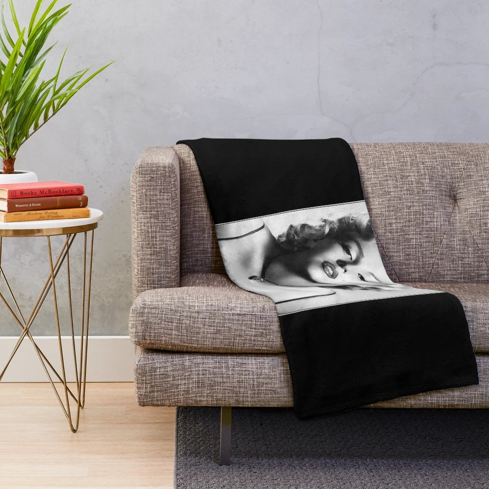Marilyn Monroe Black and White Plush Blanket