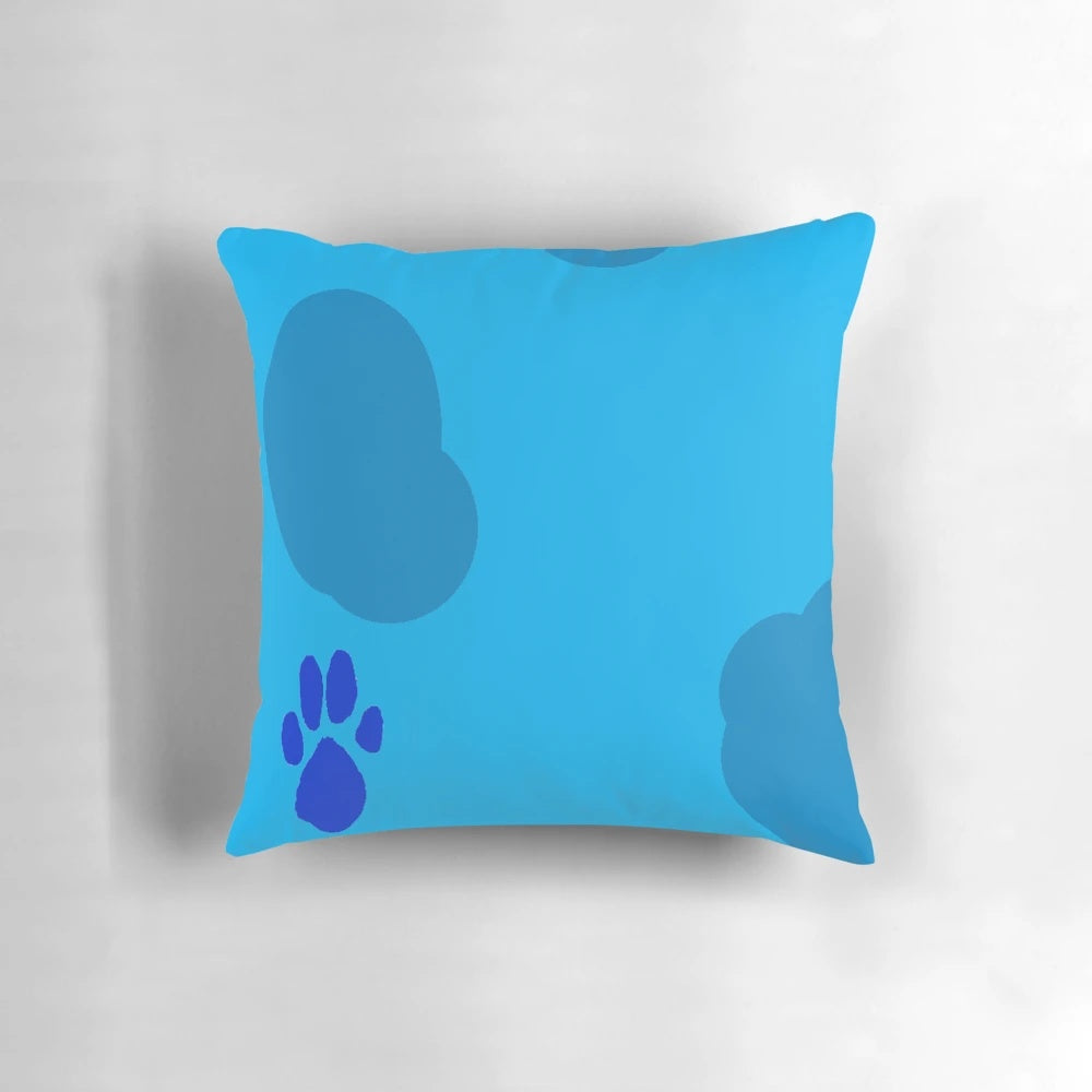 Colorful pillow featuring the iconic spot pattern from the classic Nickelodeon show Blues Clues