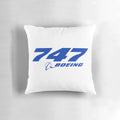 Soft and comfortable Boeing 747 logo pillow featuring the iconic silhouette of the legendary jumbo jet.