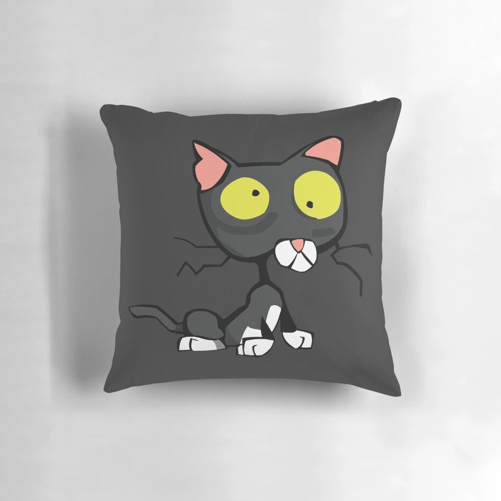 Soft, plush pillow featuring the iconic bonded courier character from the 90s game "Sam & Max Hit the Road