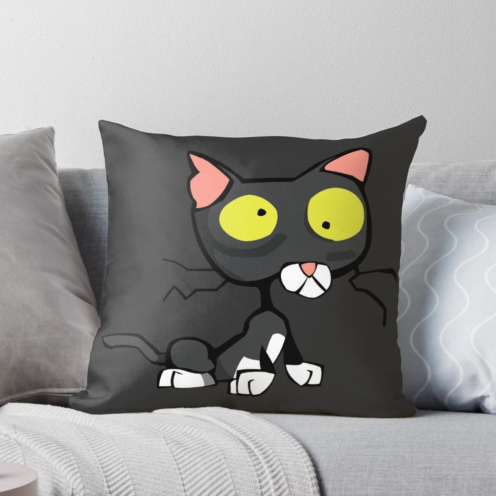Soft, plush pillow featuring the iconic bonded courier character from the 90s game "Sam & Max Hit the Road
