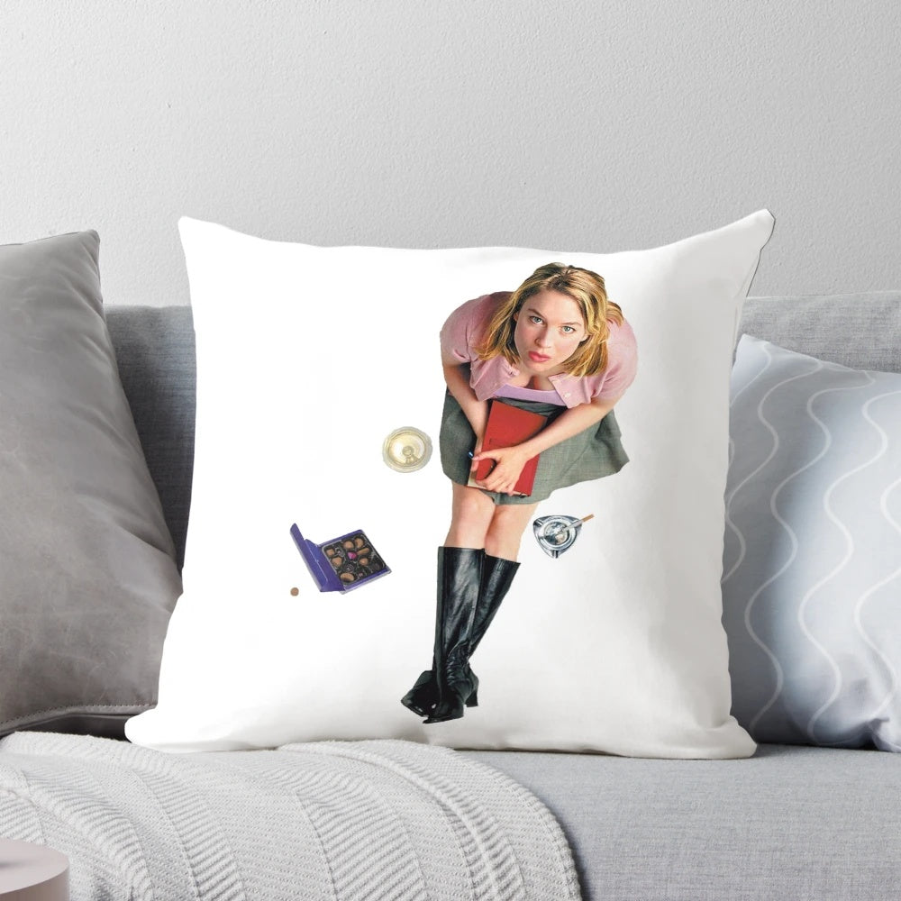 Bridget Jones Diary Pillow featuring the memorable characters and scenes from the beloved 2000s romantic comedy film.