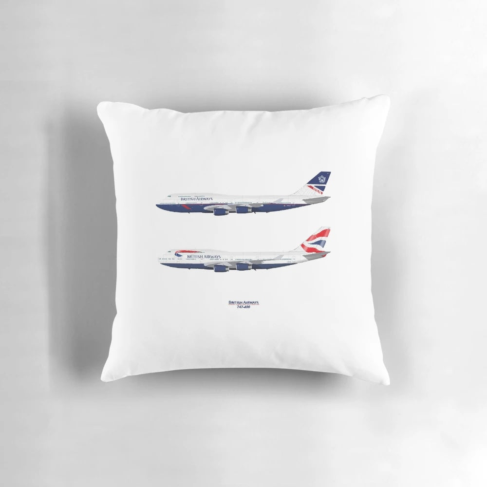 British Airways 747 airplane-shaped pillow for aviation lovers