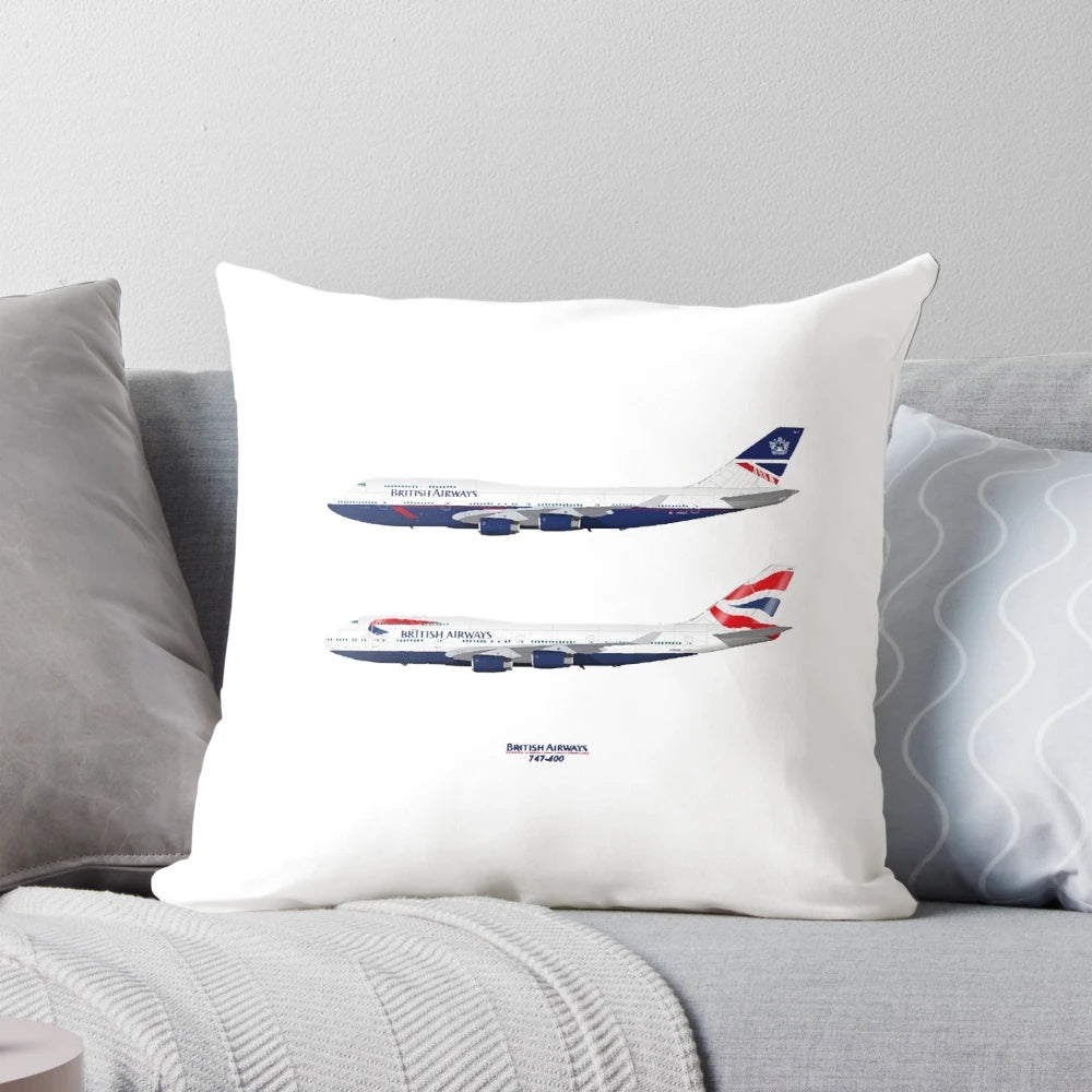 British Airways 747 airplane-shaped pillow for aviation lovers
