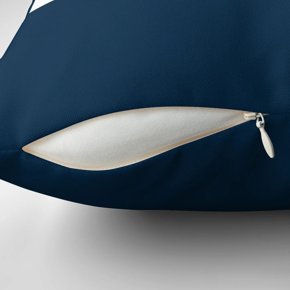 Vintage British Rail logo printed on a white pillow