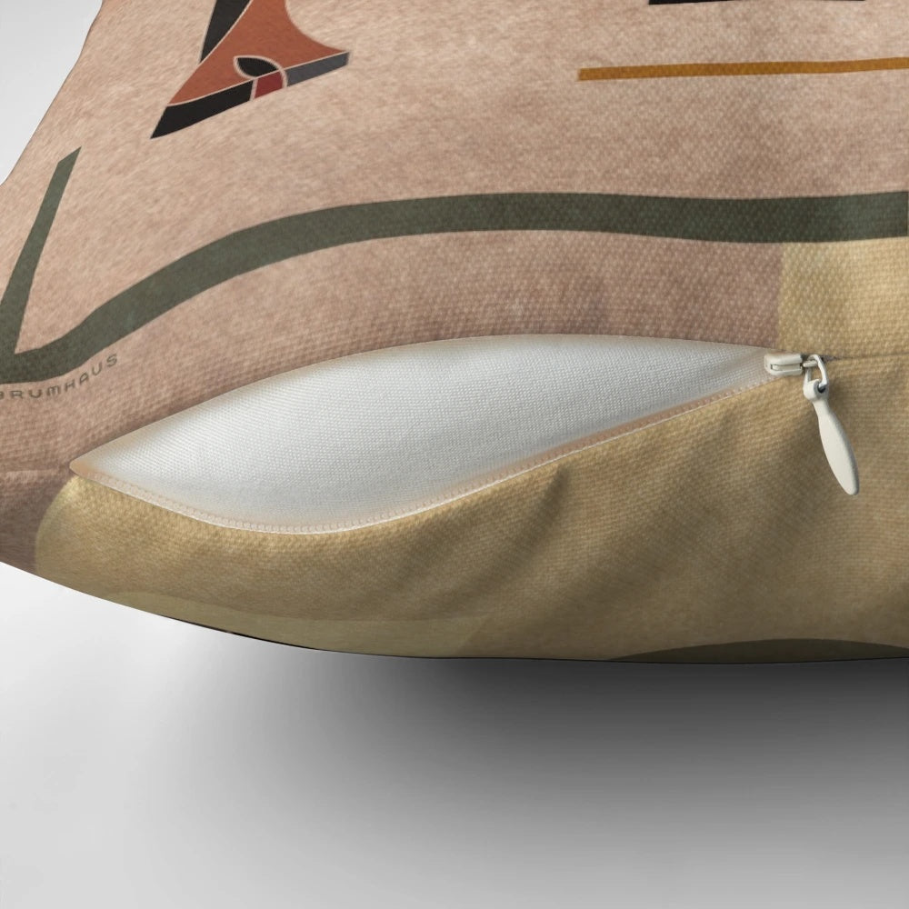 Cubist-inspired bull-shaped pillow, a striking piece of modernist home decor.