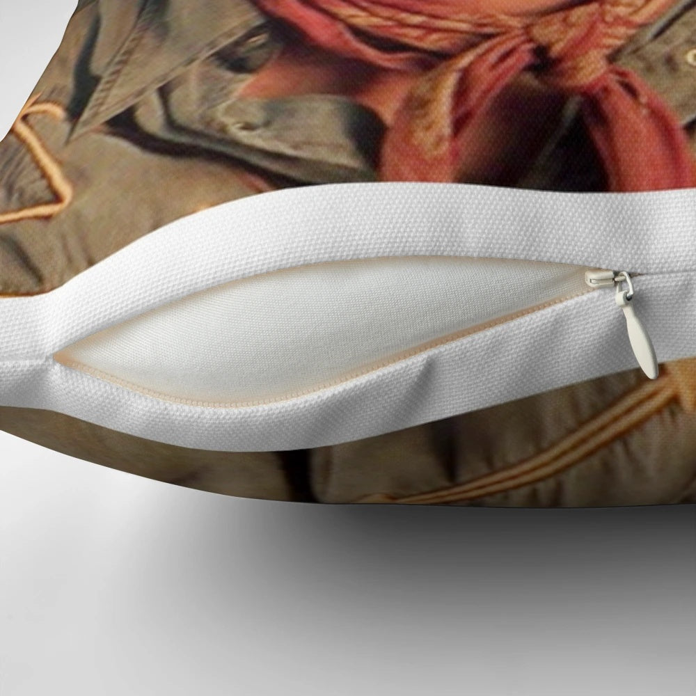 Steve Buscemi inspired pillow with his distinctive face and style