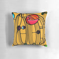 Decorative pillow featuring a window design by renowned Scottish architect and designer Charles Rennie Mackintosh.