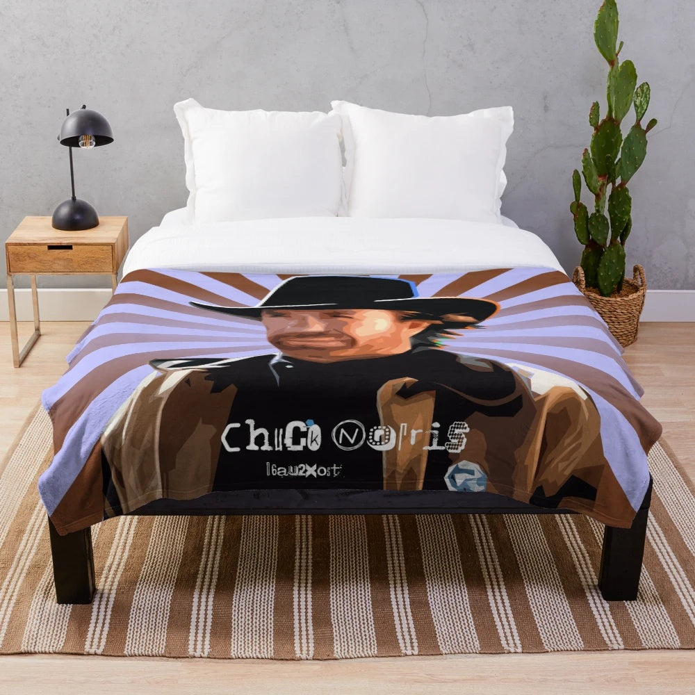Chuck Norris inspired plush blanket