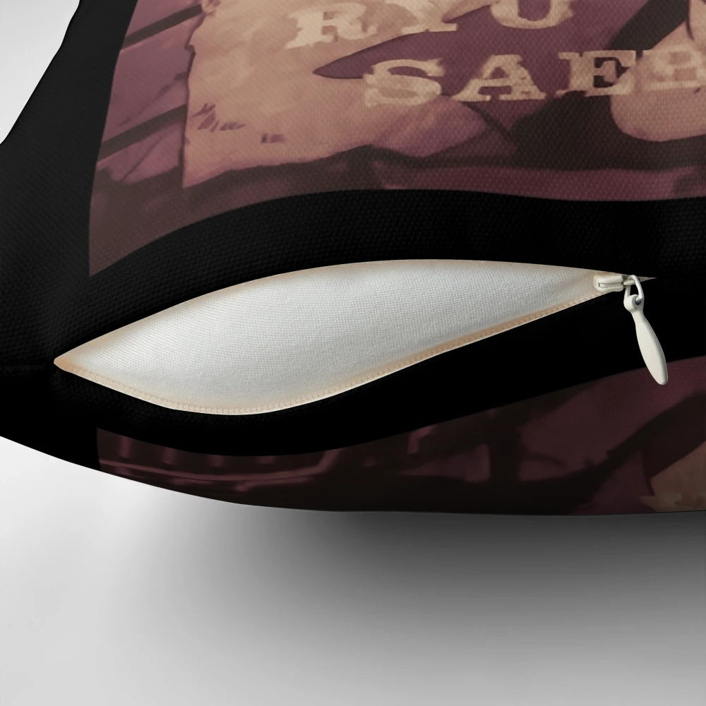City Hunter Ryo Saeba Wanted Pillow - Soft, High-Quality Anime Merchandise