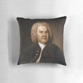 Pillow featuring a portrait of the renowned German composer Johann Sebastian Bach