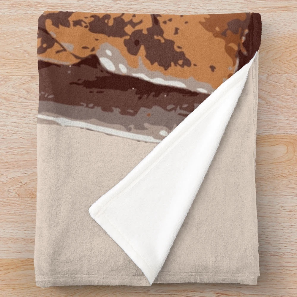 Clint Eastwood inspired plush blanket with western and cowboy theme