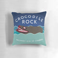 Crocodile Rock Millport Pillow featuring a painted image of the famous rock formation on the Isle of Cumbrae, Scotland
