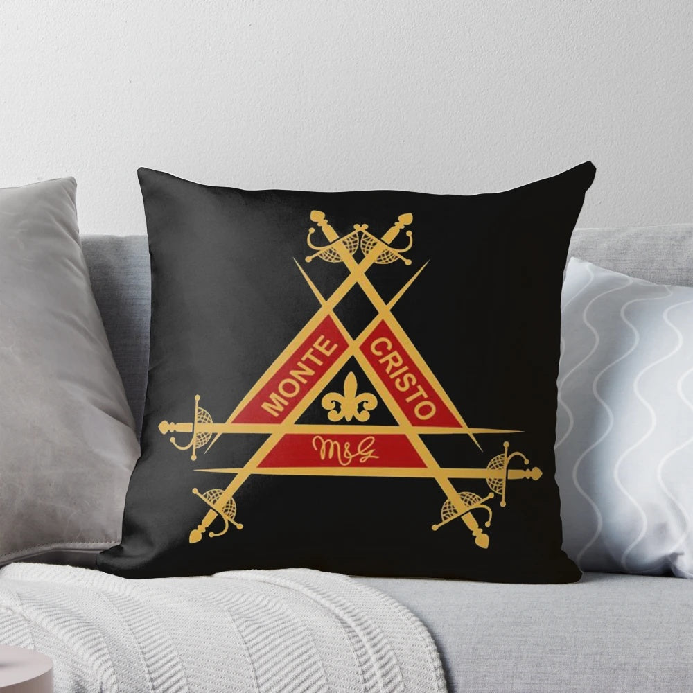 Plush, high-quality Cuban-inspired pillow with cigar designs
