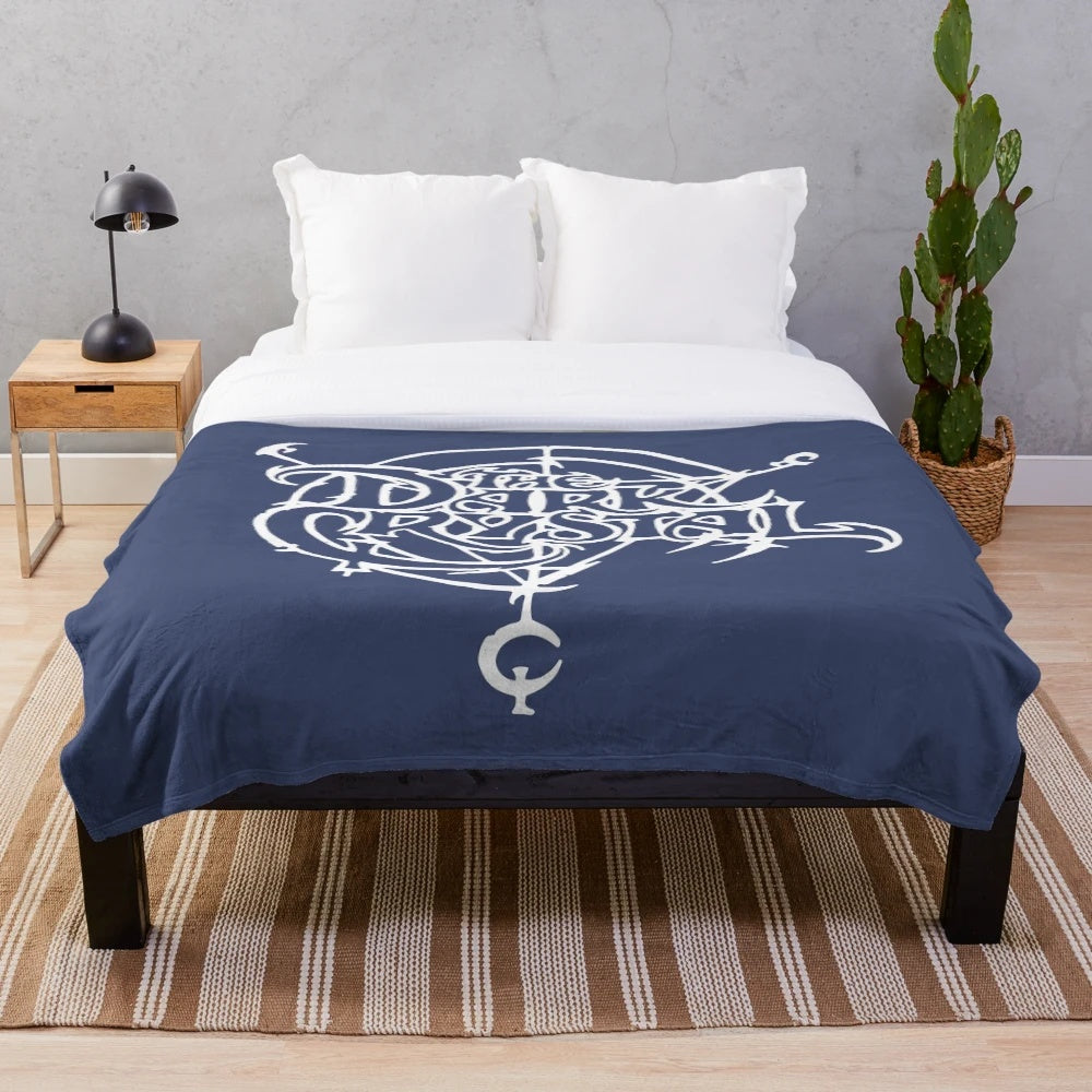 Dark Crystal inspired plush blanket featuring iconic characters and fantasy elements