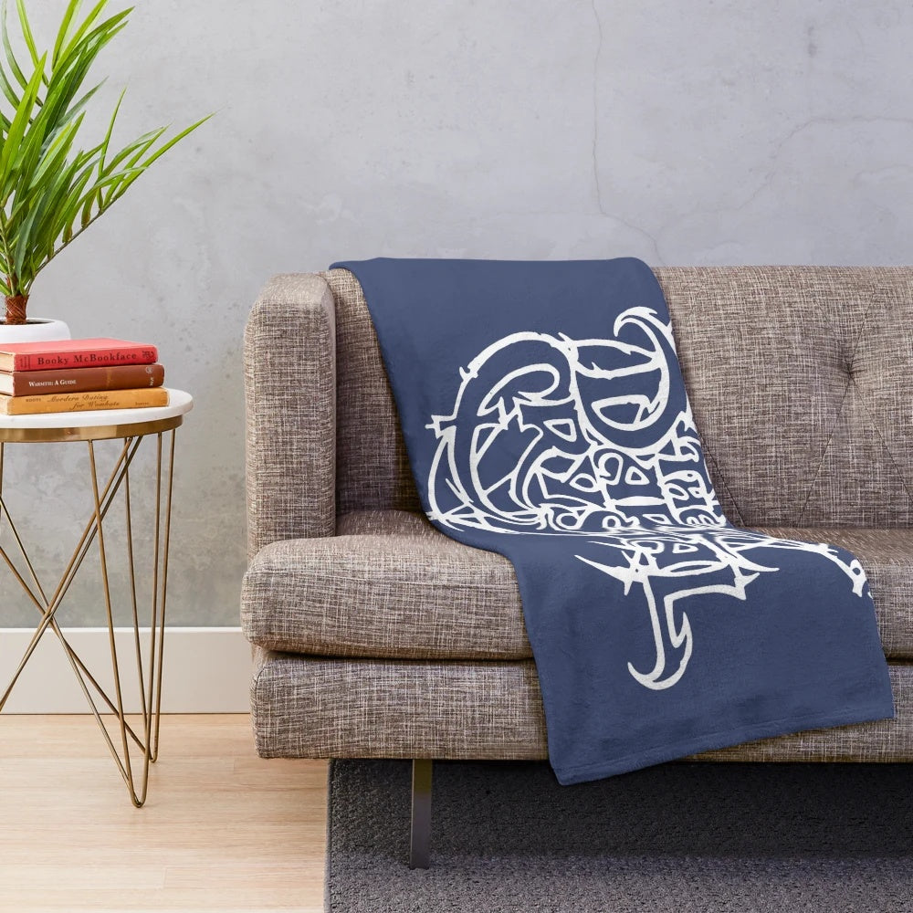 Dark Crystal inspired plush blanket featuring iconic characters and fantasy elements