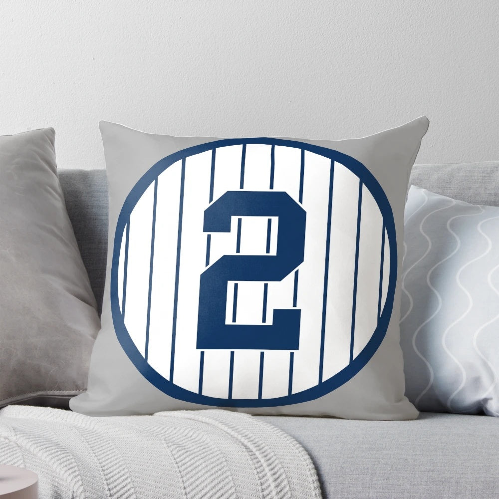 Derek Jeter #2 Jersey Number Pillow - Iconic Tribute to the New York Yankees Legend