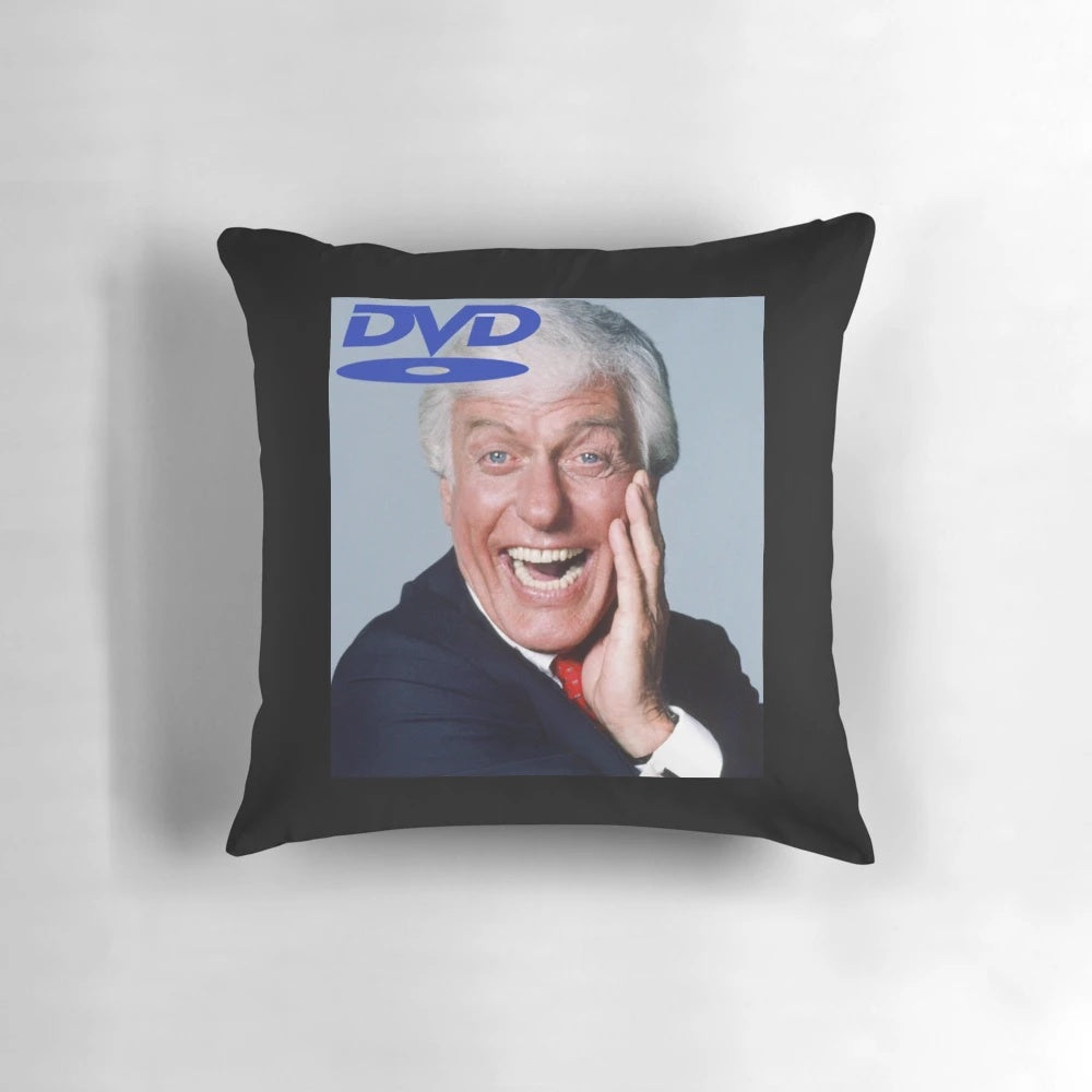 Dick Van Dyke themed throw pillow with a fun, nostalgic design