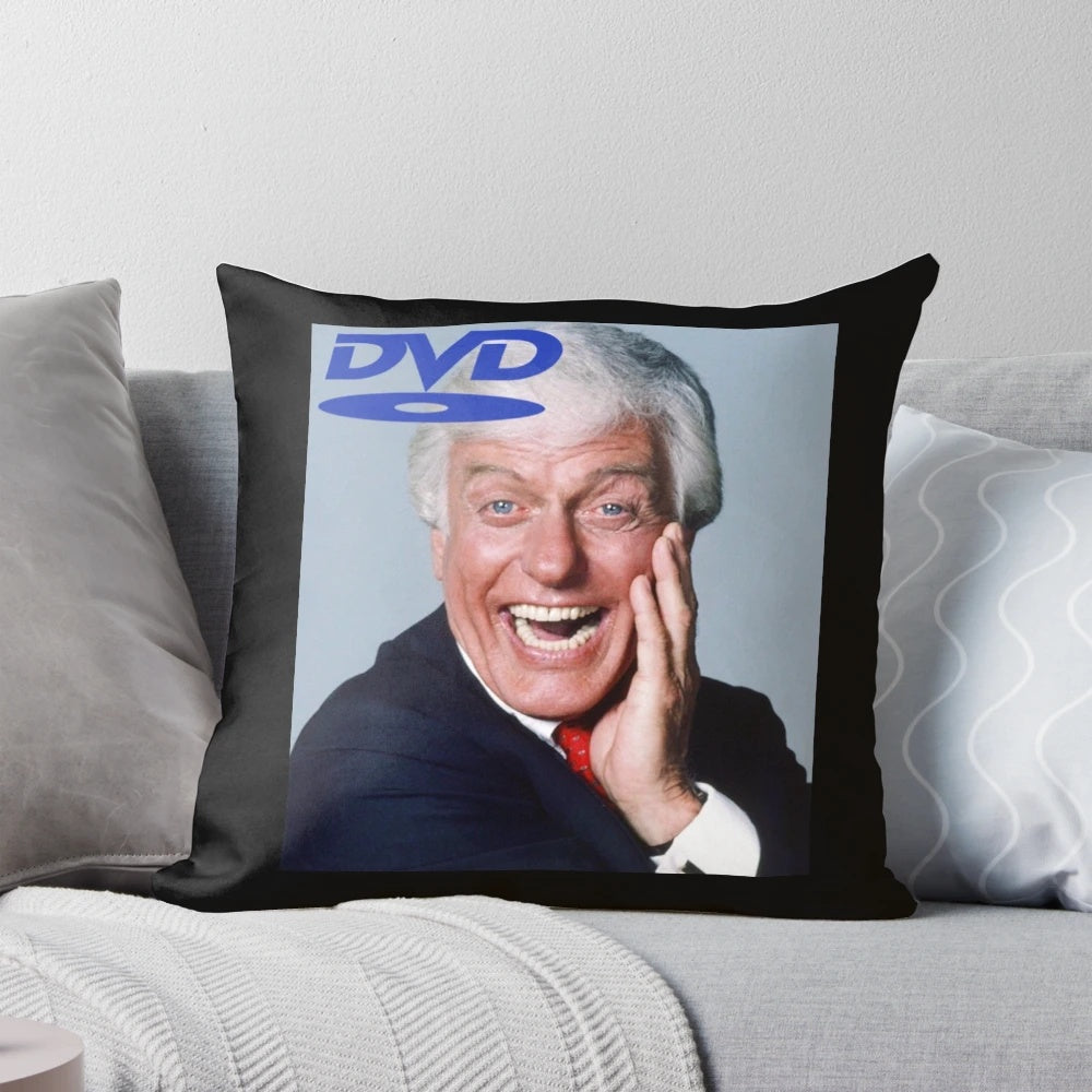 Dick Van Dyke themed throw pillow with a fun, nostalgic design