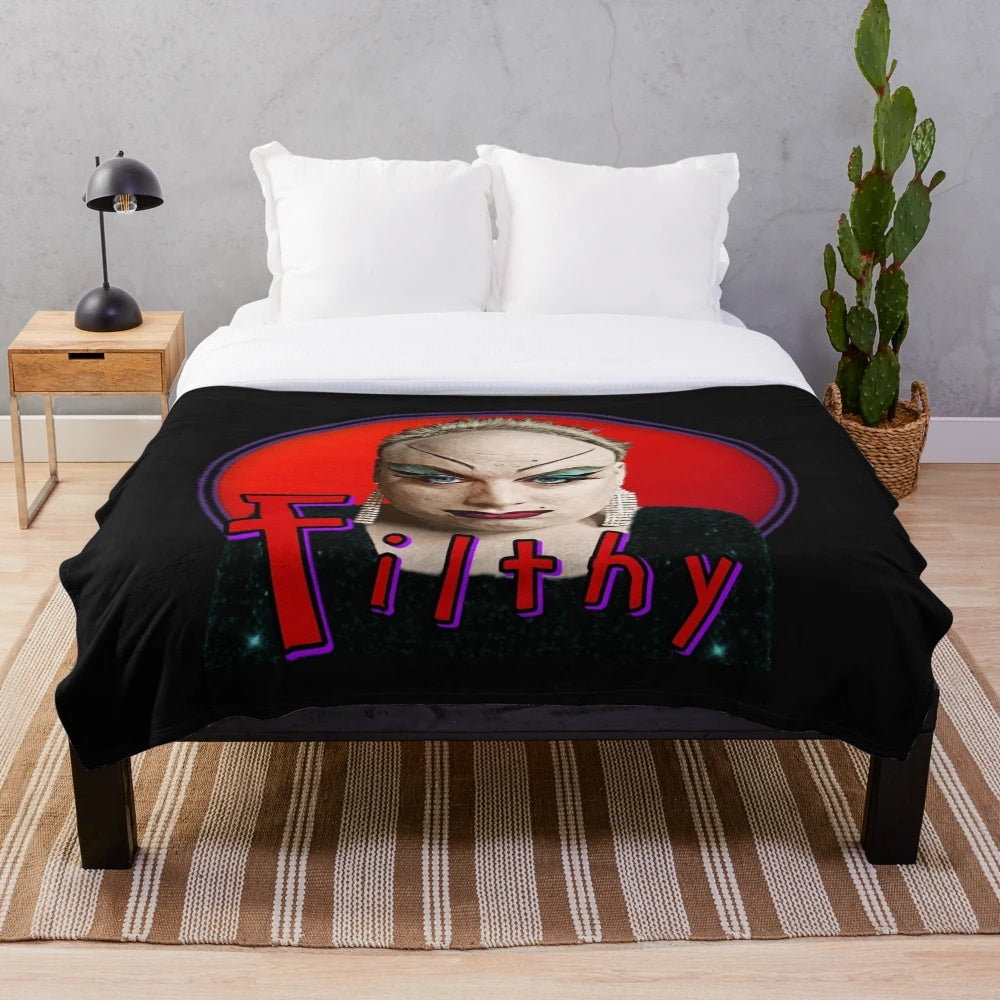 Divine-inspired filthy plush blanket featuring the iconic drag queen