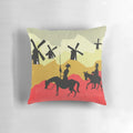 Don Quixote Pillow featuring the iconic characters and imagery from the Spanish novel