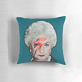 Vibrant pop art pillow featuring Dorothy Zbornak from the classic TV series The Golden Girls