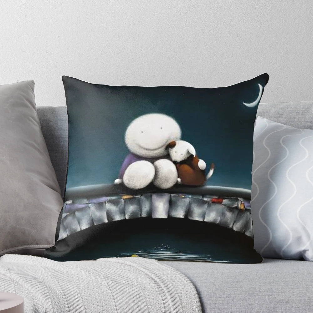 Stylish Doug Hyde dog-themed minimalist and contemporary design pillow