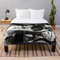 Plush blanket featuring iconic drummer Buddy Rich