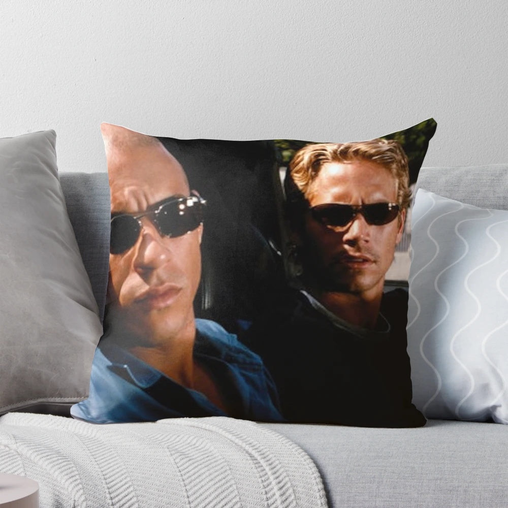 A plush, soft pillow featuring the iconic cars from the Fast and Furious movie franchise.