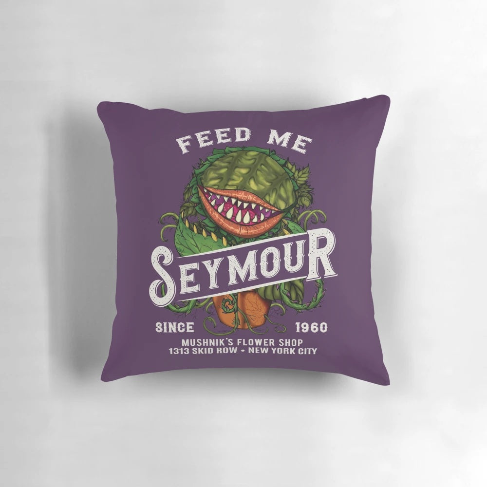 Feed Me Seymour Pillow - Featuring the Iconic Audrey II from Little Shop of Horrors