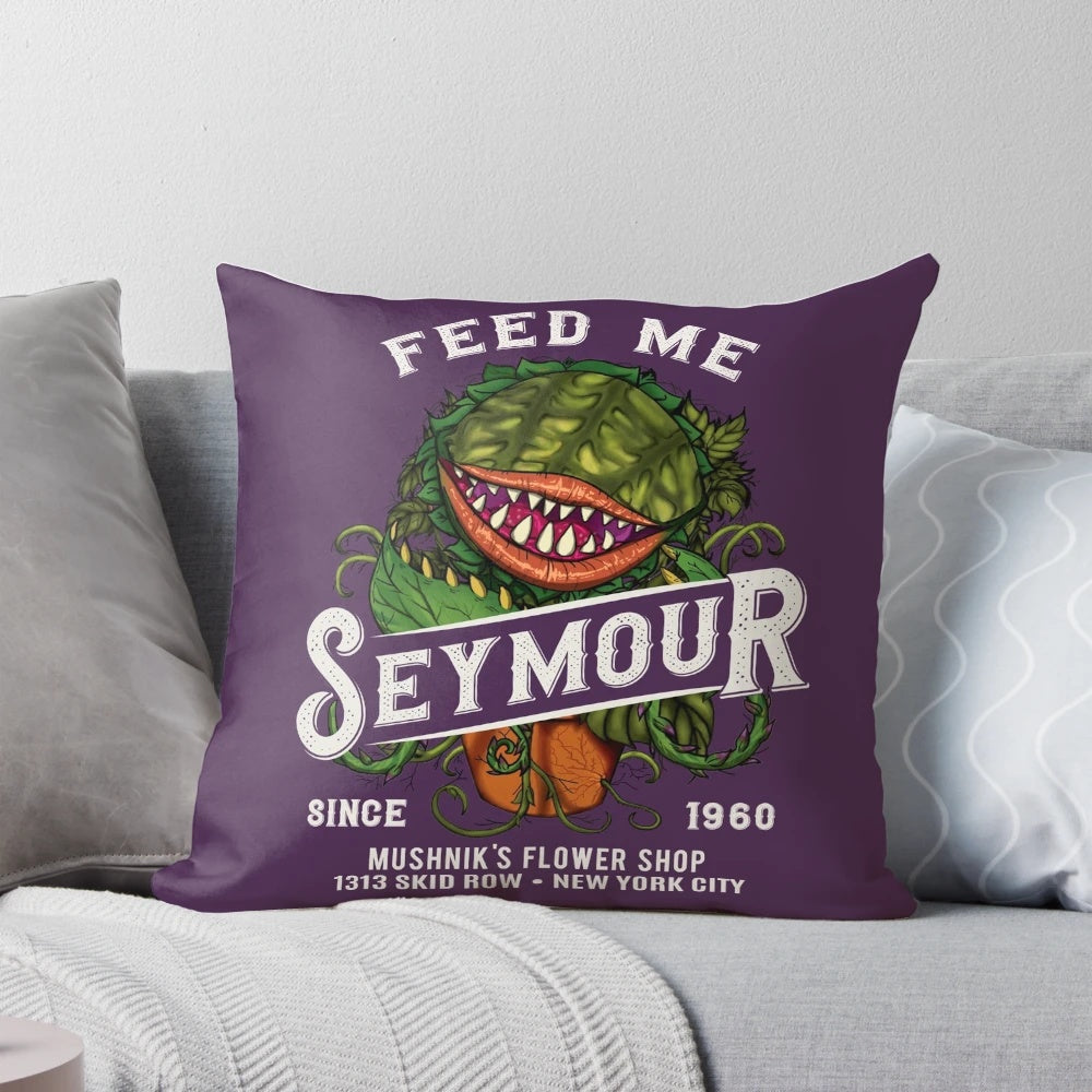Feed Me Seymour Pillow - Featuring the Iconic Audrey II from Little Shop of Horrors