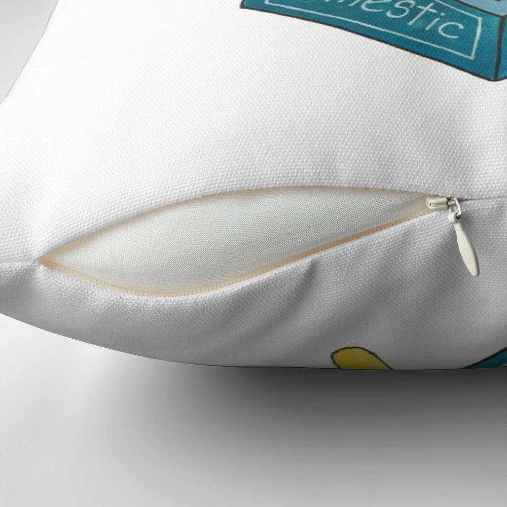 Flat Eric, the iconic 90s muppet-like character, featured on a plush accent pillow.