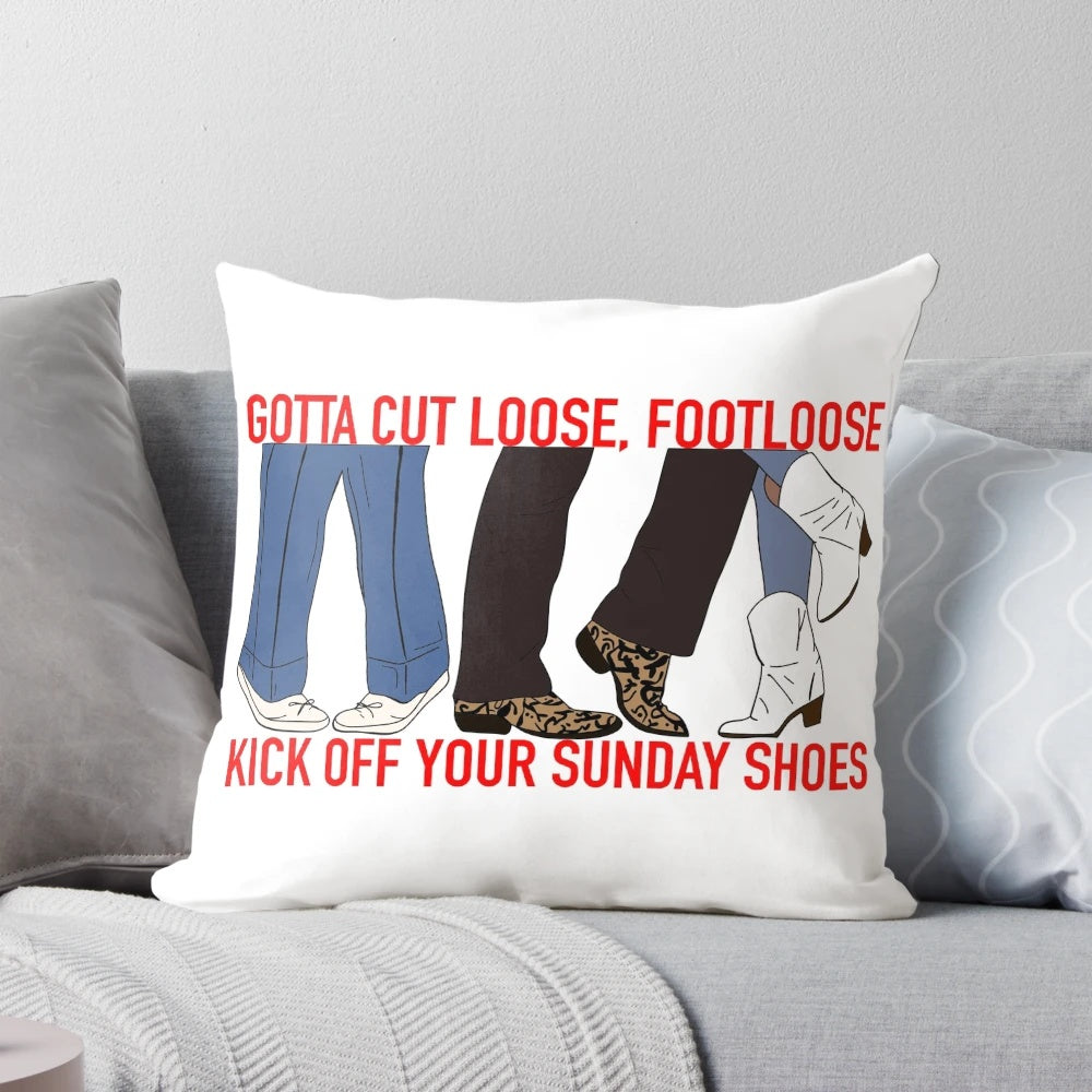 Footloose 1984 movie-inspired pillow featuring iconic dance scene imagery