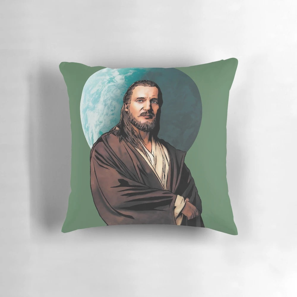 A classic science fiction movie-inspired Force Warrior pillow with a sleek, modern design.