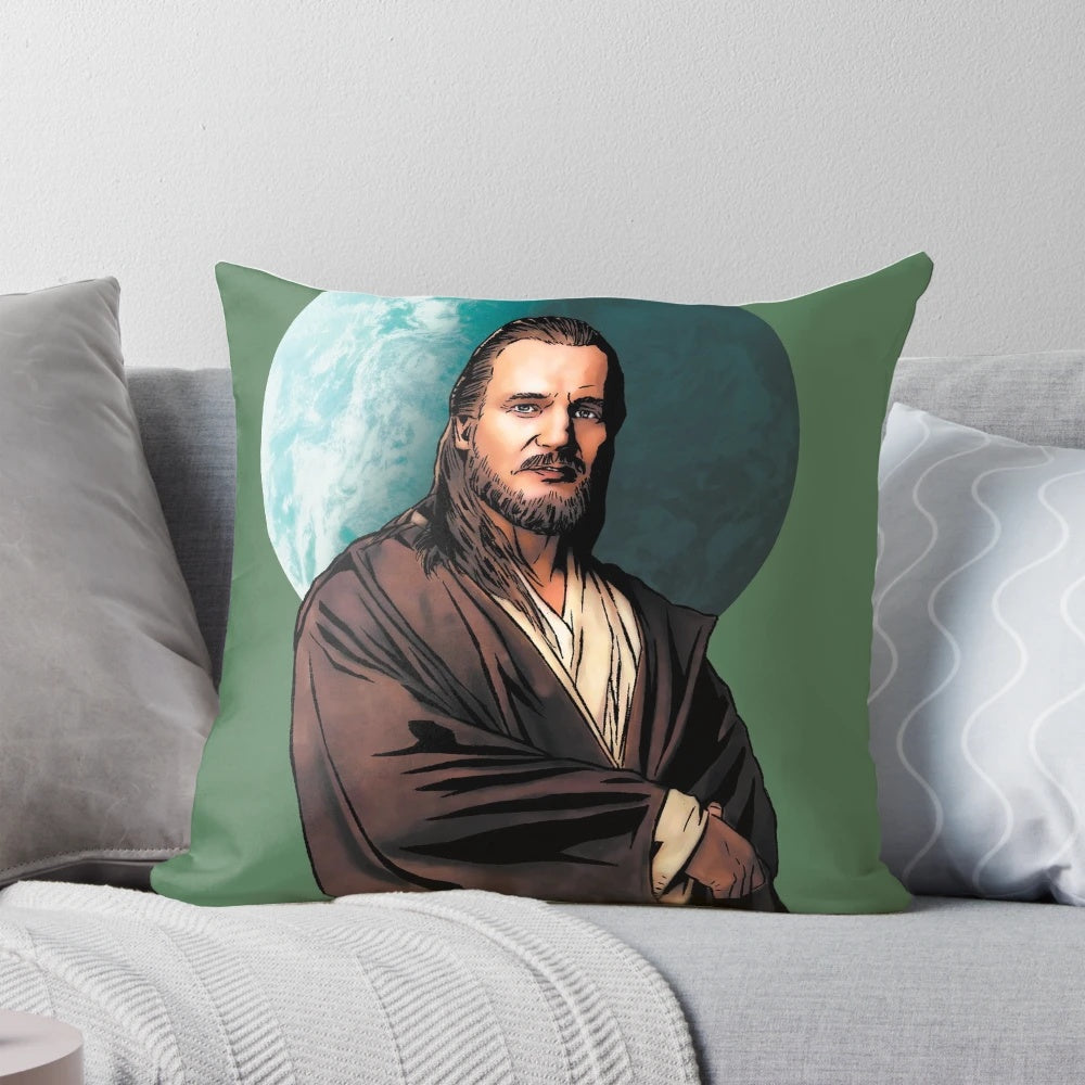 A classic science fiction movie-inspired Force Warrior pillow with a sleek, modern design.