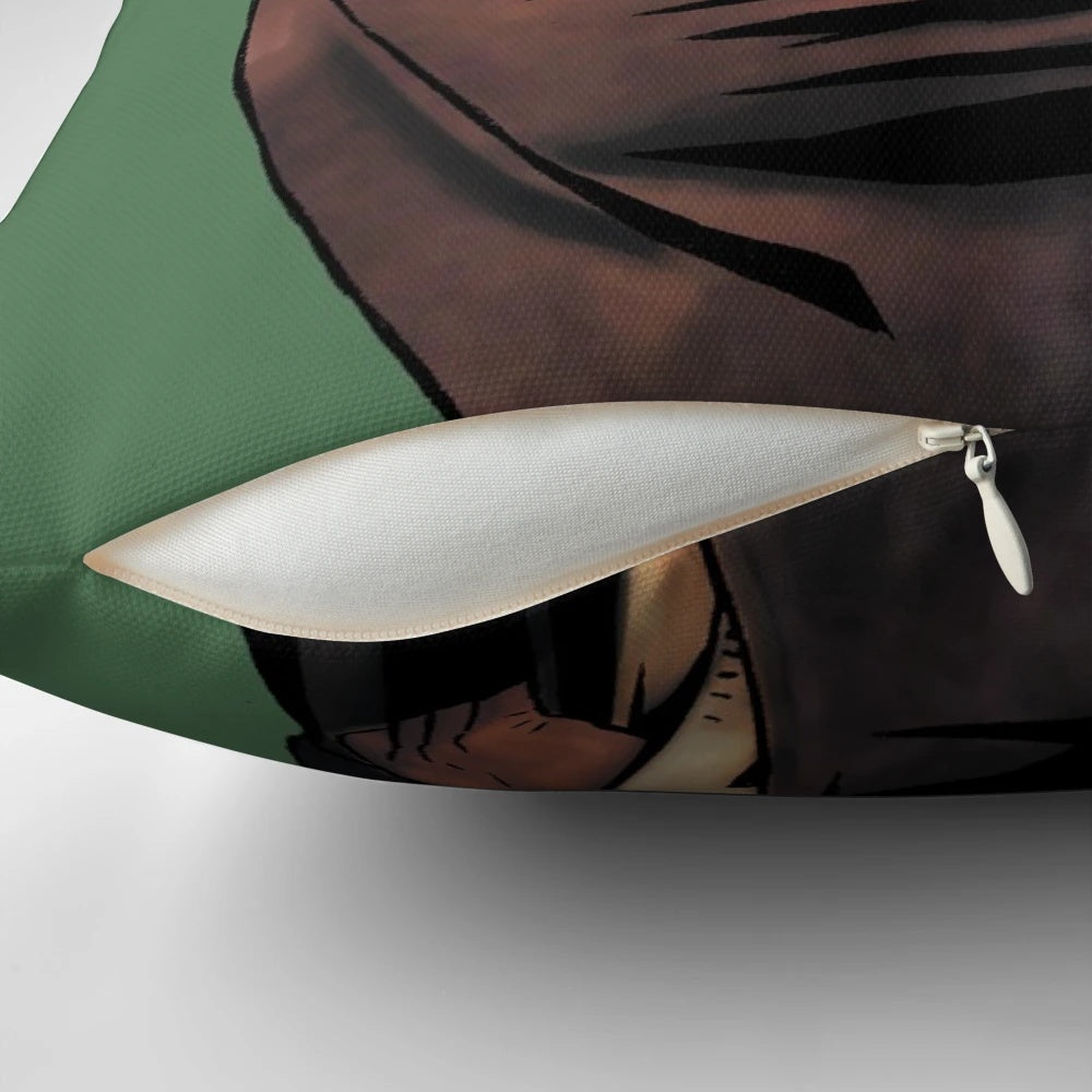 A classic science fiction movie-inspired Force Warrior pillow with a sleek, modern design.
