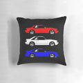 Ford Mustang Fox Body Side Pillow, featuring the iconic notchback design