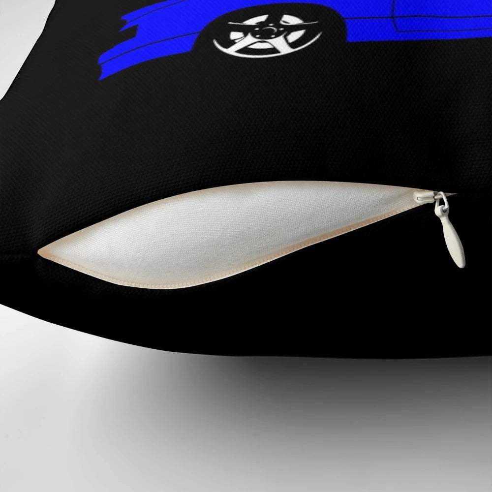 Ford Mustang Fox Body Side Pillow, featuring the iconic notchback design