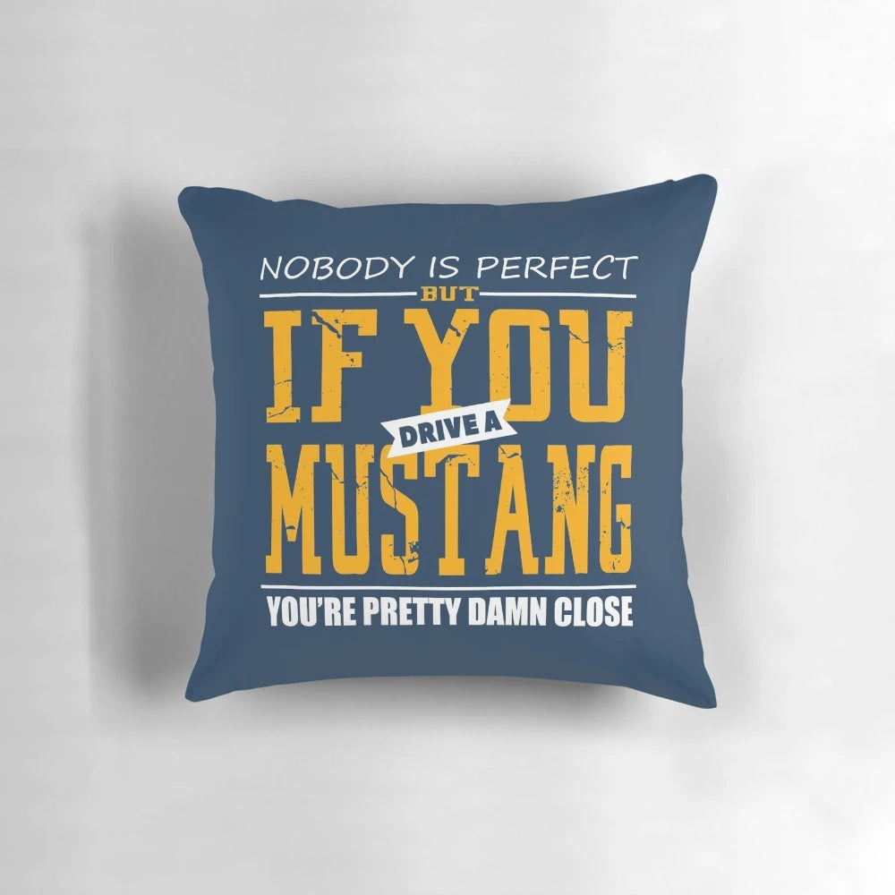 A soft, plush pillow featuring the sleek and powerful Ford Mustang sports car design.