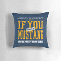 A soft, plush pillow featuring the sleek and powerful Ford Mustang sports car design.