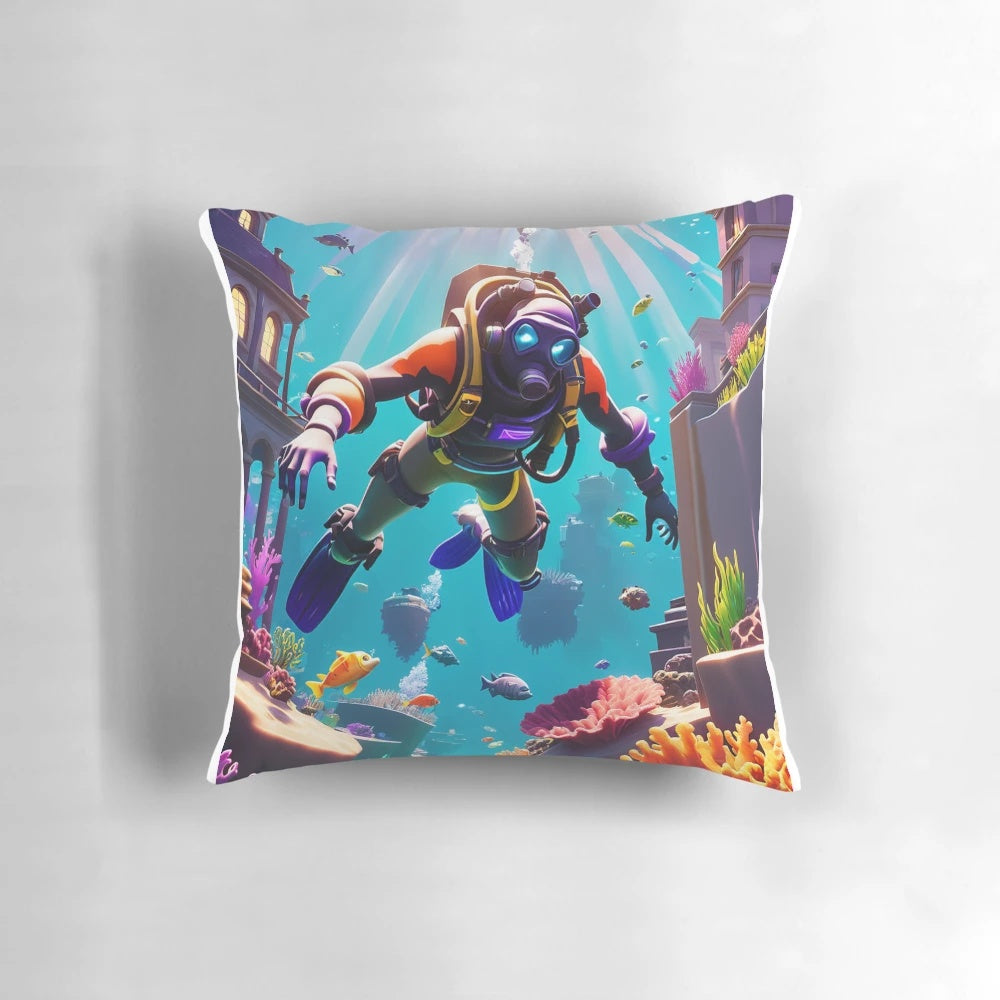Fortnite Battle Royale gaming pillow featuring iconic in-game character designs and artwork