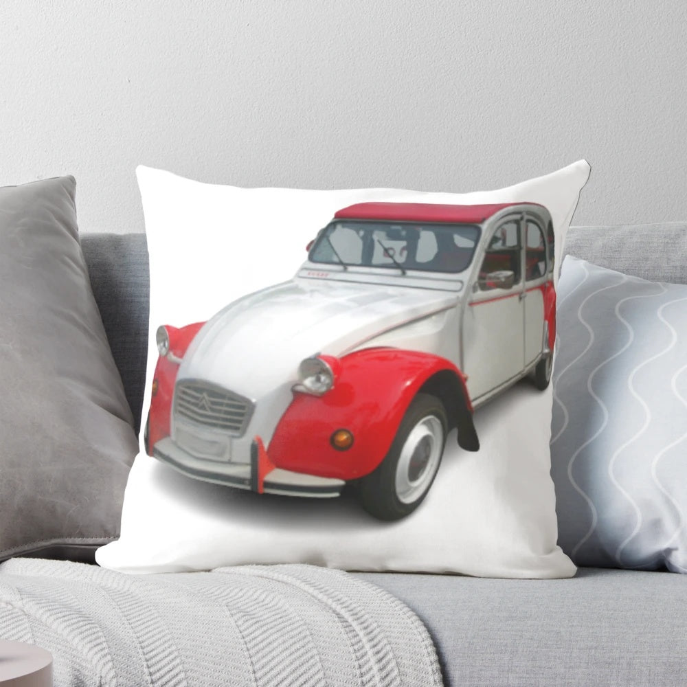 Plush pillow featuring the classic Citroën 2CV car design