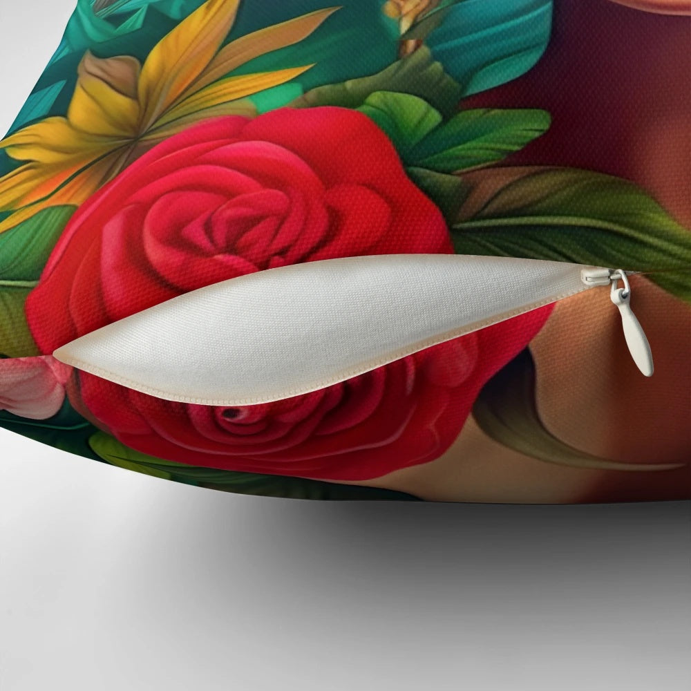 Frida Kahlo 10" Pillow featuring an iconic portrait of the renowned Mexican artist