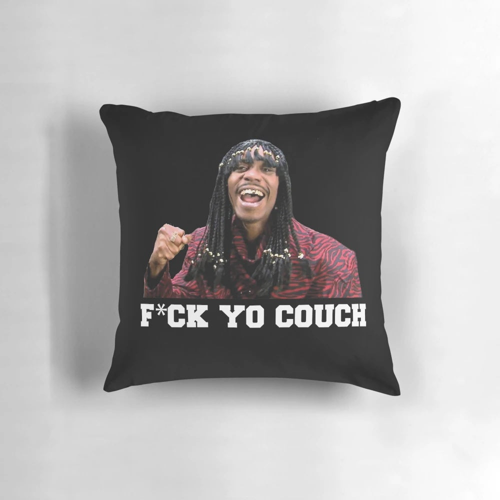 "Fuck Yo Couch" pillow featuring iconic Chappelle's Show characters and catchphrases