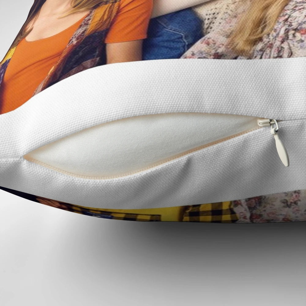 Full House inspired pillow case featuring iconic characters like John Stamos, Jesse Katsopolis, and the Tanner family