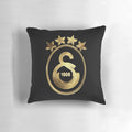 Golden Galatasaray Football Pillow showcasing the iconic team's logo and colors