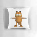 Soft plush pillow featuring Garfield the cat in the iconic T-pose meme