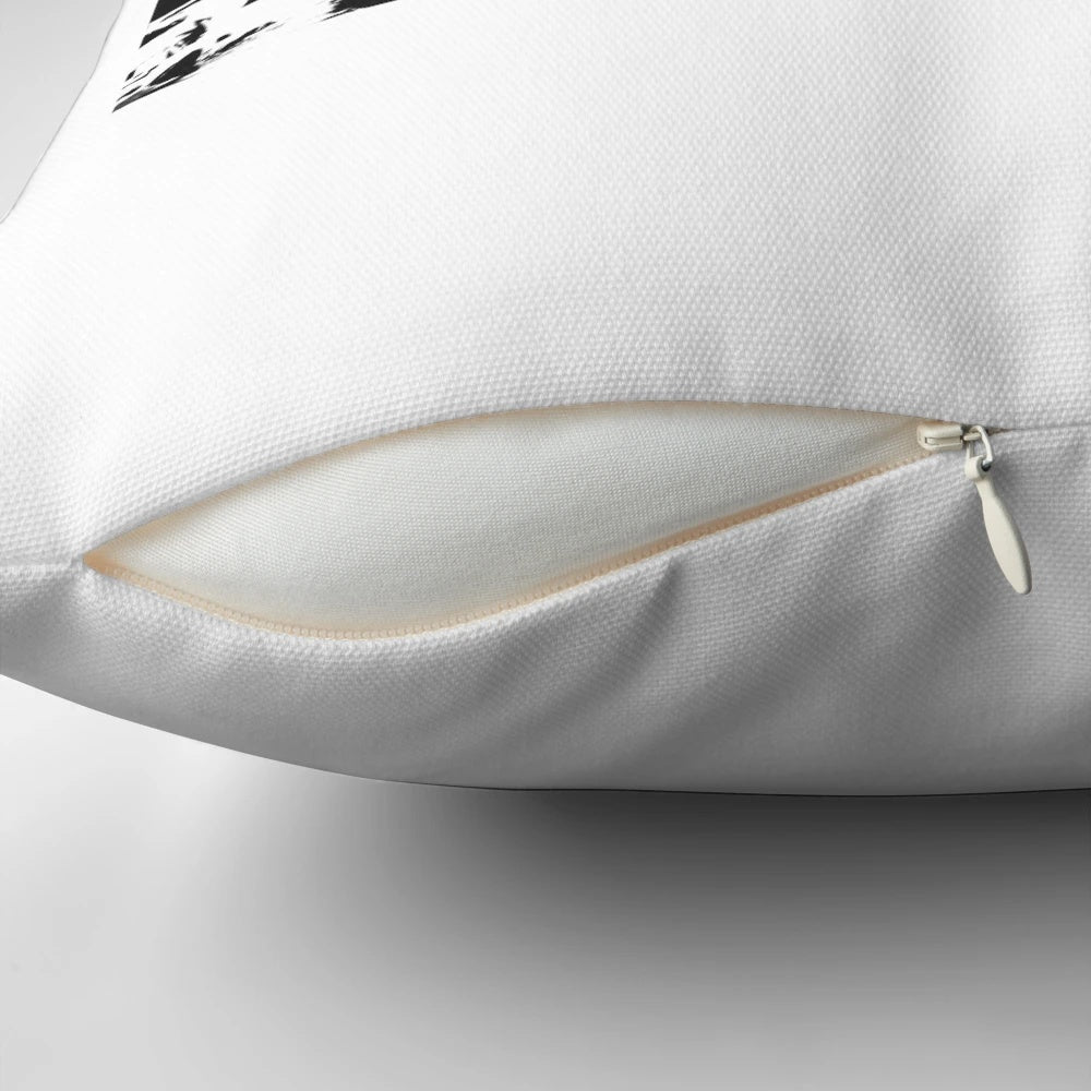 Pillow featuring the iconic album cover art for Genesis' 'The Lamb Lies Down on Broadway'